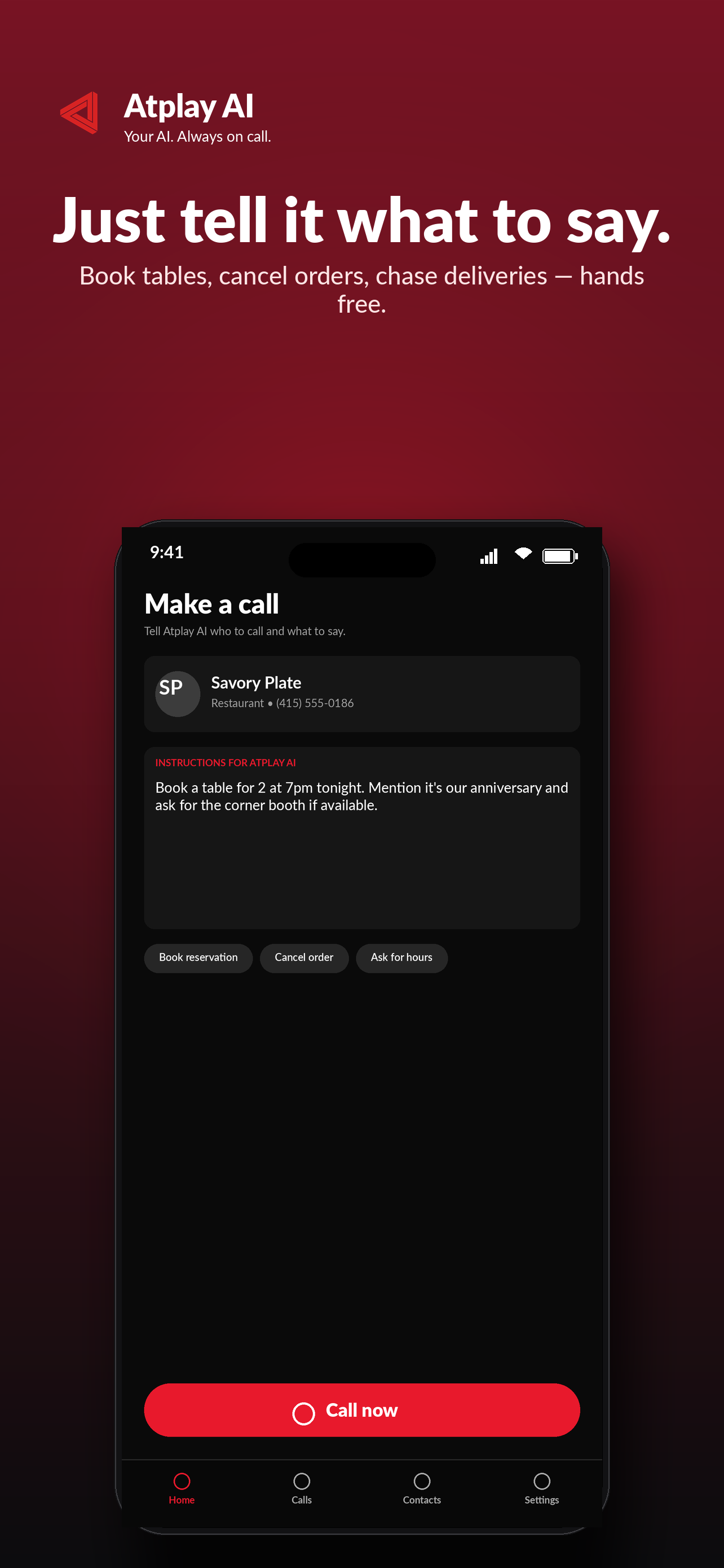 Atplay AI Make a call
