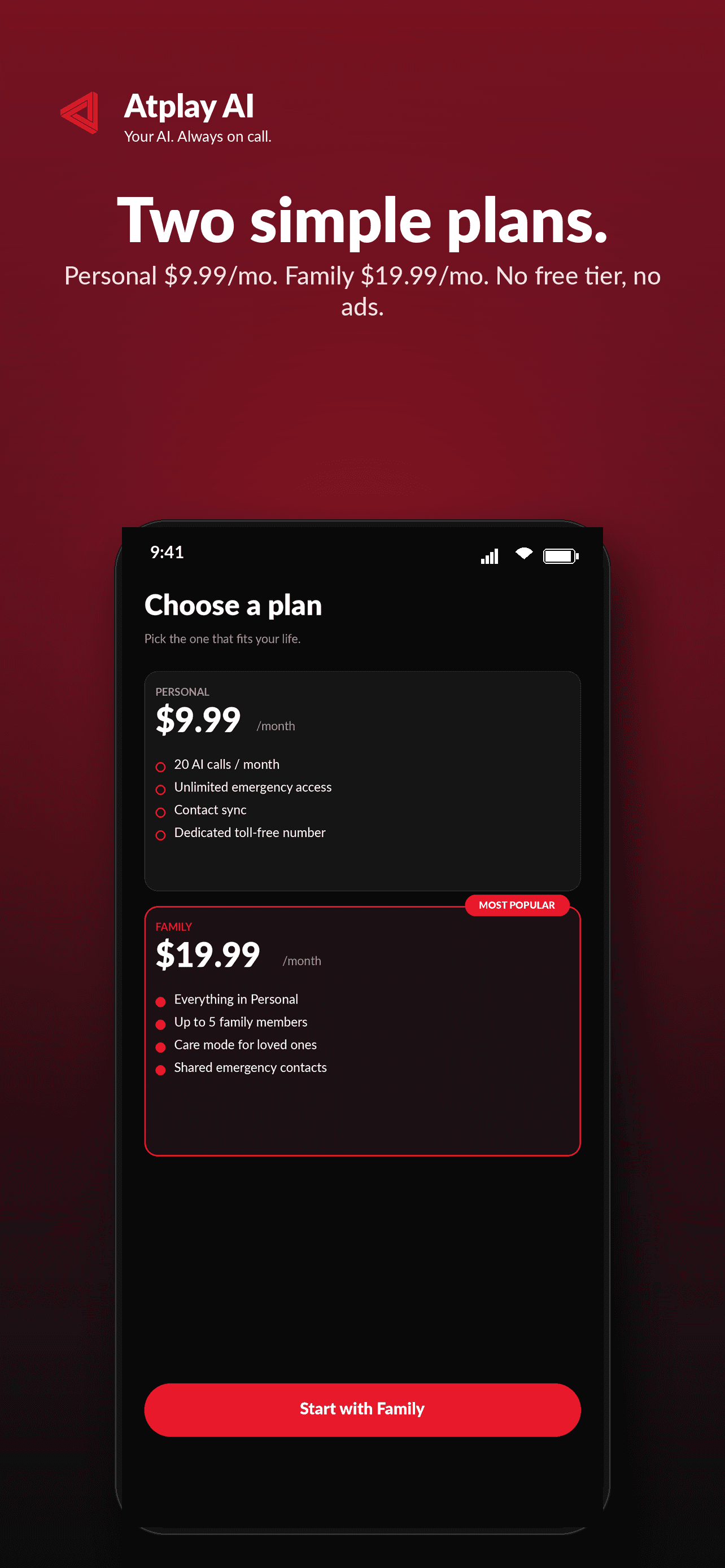 Atplay AI Plans
